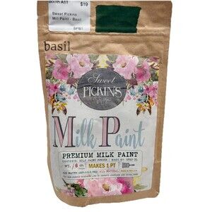 NEW Sweet Pickins Milk Paint BASIL 6 Oz ( Makes 1 Pint when added to water)
